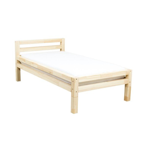 Letto singolo in legno di abete rosso Singolo, 90 x 200 cm - Benlemi-image-1