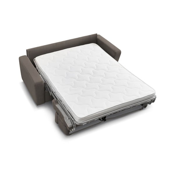 Divano grigio/marrone allungabile con rivestimento in velluto a coste 195 cm Monaco – Bobochic Paris-image-4