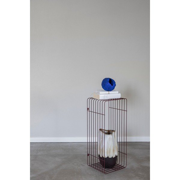 Mensola burgundy in metallo con ripiani multipli 70 cm Wire – Mette Ditmer Denmark-image-4