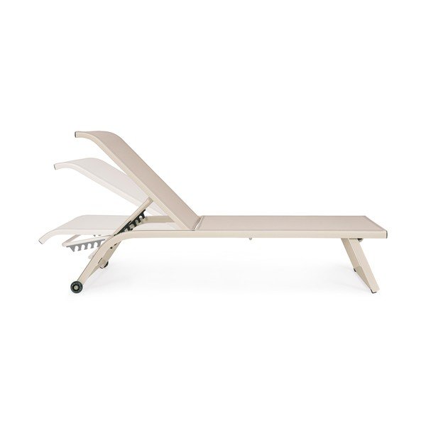 Sdraio da giardino di colore naturale in metallo regolabile Taylor – Bizzotto-image-3
