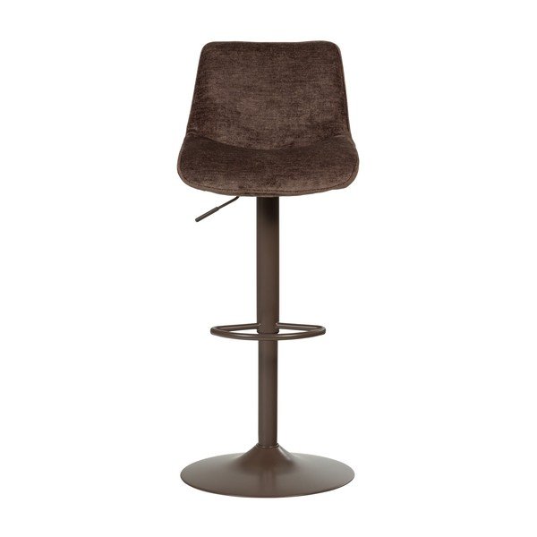 Sgabello da bar marrone scuro imbottito con altezza regolabile Marten – WOOOD-image-3