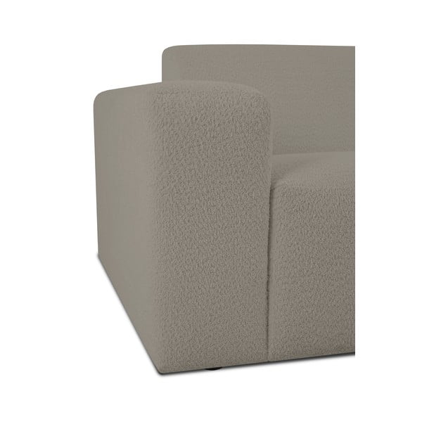 Divano angolare marrone chiaro in tessuto bouclé (angolo destro) Roxy - Scandic-image-4