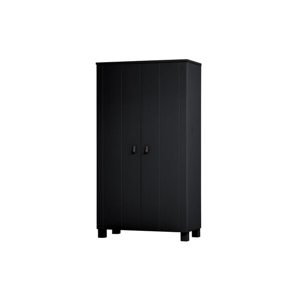 Armadio in pino nero 111x202 cm Ties - WOOOD-image-3