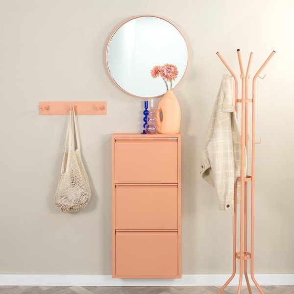 Attaccapanni da parete color salmone in metallo 50 cm Leatherman – Spinder Design-image-1