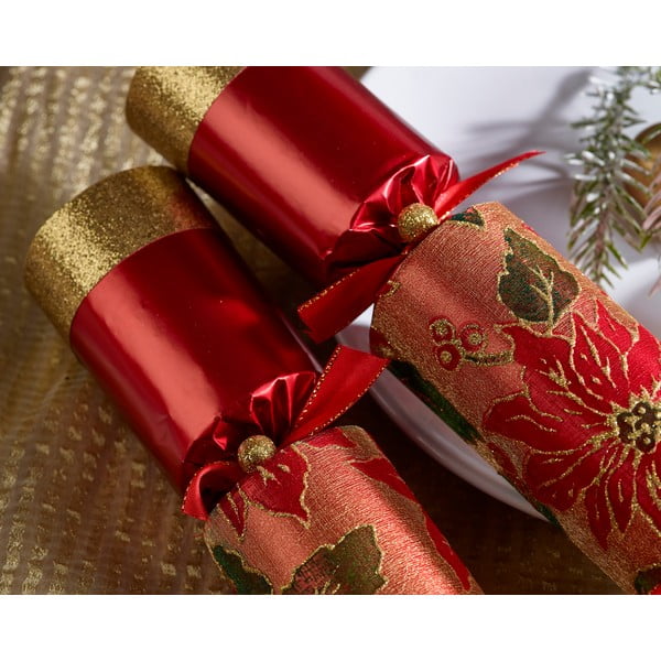 Set di cracker natalizi 6 pz Glittery Poinsettia – Robin Reed-image-2