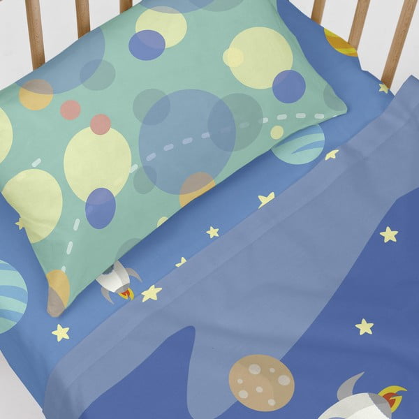 Lenzuolo di cotone per bambini, 120 x 60 cm Astronaut - Happynois-image-4