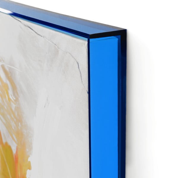 Quadro con elementi dipinti a mano 102x102 cm Confidential Blue – Malerifabrikken-image-2