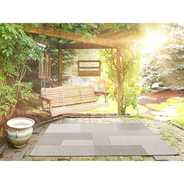 Tappeto da esterno beige , 115 x 170 cm Cork Squares - Universal-image-1