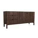 Cassettiera bassa marrone scuro effetto rovere 160x73 cm Arun - Unique Furniture