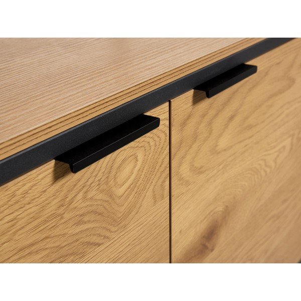 Libreria di colore naturale con effetto rovere 90x190x40 cm Cesura – Unique Furniture-image-3