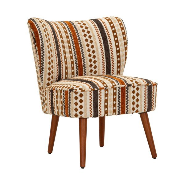 Poltrona marrone/beige Ethnic  – Mauro Ferretti