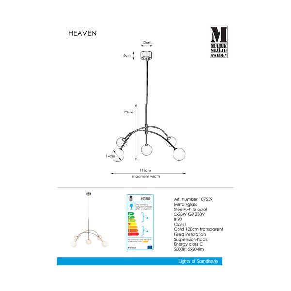 Apparecchio a sospensione , ø 117 cm Heaven - Markslöjd-image-2