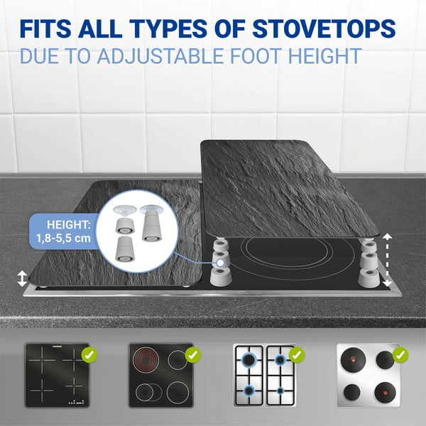 Set di 2 cappe da cucina in vetro con, 52 x 30 cm Slate - Wenko-image-3