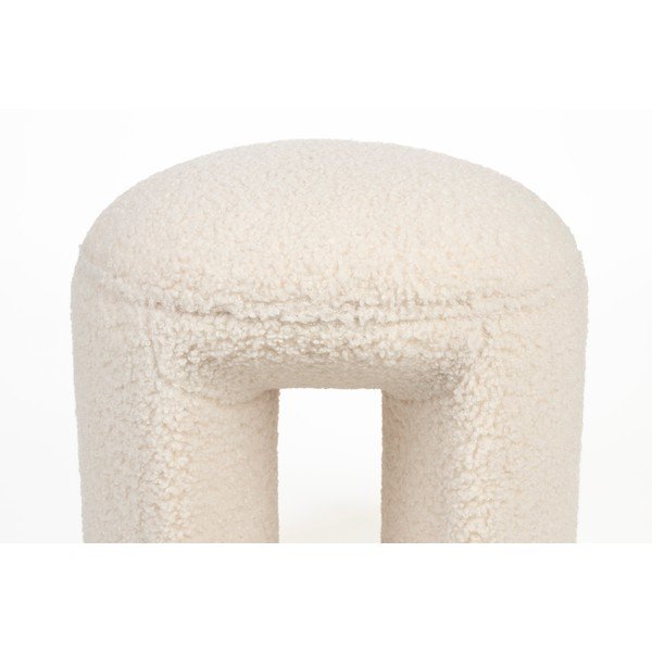 Sgabello color crema imbottito Noxx – White Label-image-3