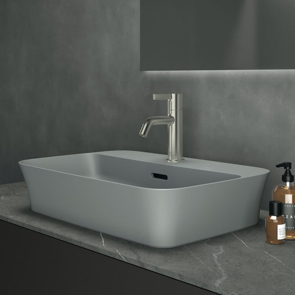 Lavabo in ceramica grigio chiaro 55x38 cm Ipalyss - Ideal Standard-image-1