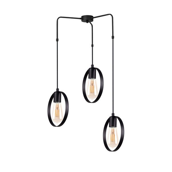 Apparecchio a sospensione nero, altezza 100 cm Circle - Squid Lighting