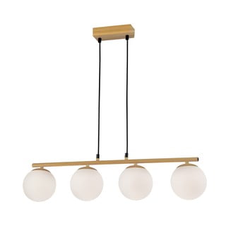 Lampadario bianco/di colore naturale con paralume in vetro Carrine – Candellux Lighting