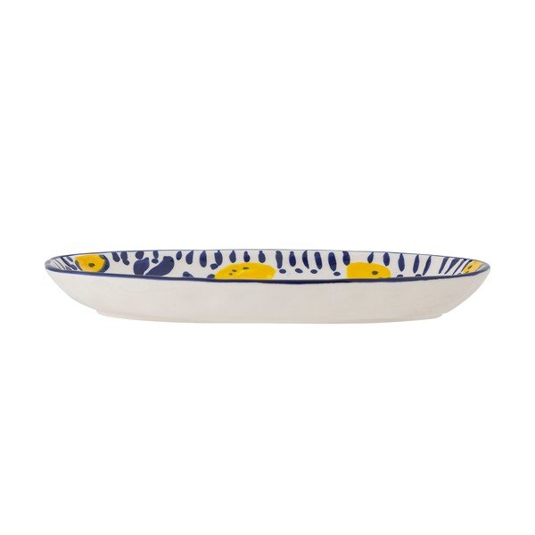 Piatto da portata bianco/blu in gres Maxima – Bloomingville-image-4