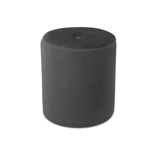 Pouf grigio scuro , ⌀ 40 cm Fiore - Mazzini Sofas-image-2