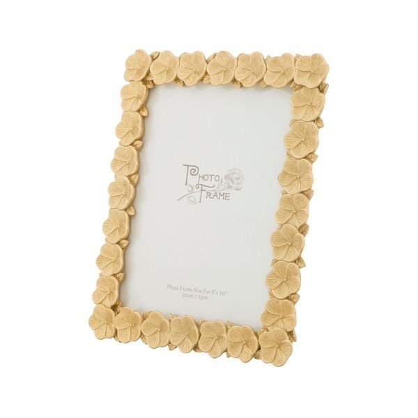 Portafoto giallo in cornice di resina Flower Glam, 20 x 25 cm - Mauro Ferretti