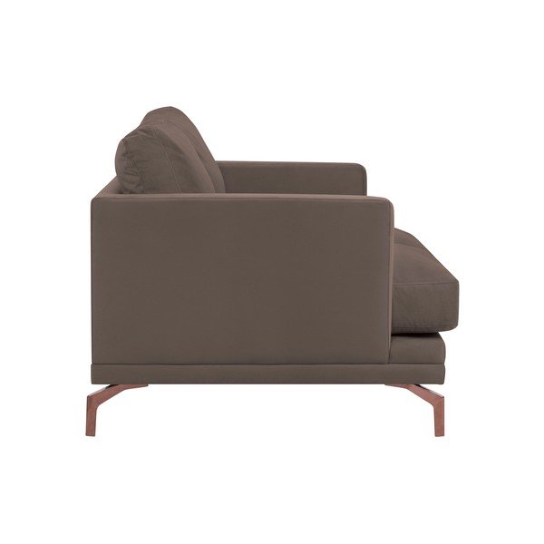 Hnědá dvoumístná pohovka s podnožím ve zlaté barvě Windsor & Co Sofas Jupiter-image-2