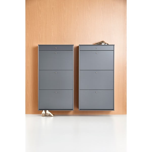 Scarpiera incernierata grigia Mistral - Hammel Furniture-image-3