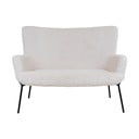 Divano bouclé bianco 128 cm Glasgow - House Nordic