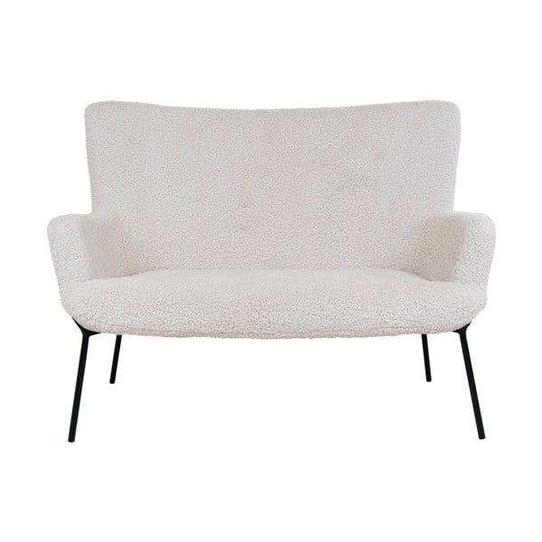 Divano bouclé bianco 128 cm Glasgow - House Nordic