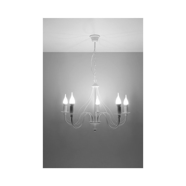 Lampada a sospensione bianca 5 Fiorano - Sollux-image-3
