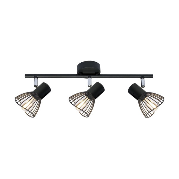 Lampada da soffitto nera con paralume in metallo 56x8 cm Fly - Candellux Lighting