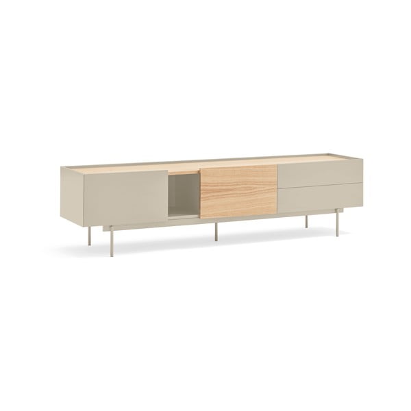 Tavolo TV beige/naturale in rovere 180x45 cm Otto - Teulat-image-3