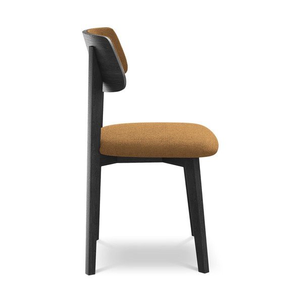 Sedia da pranzo color terracotta in legno massiccio Niu – Makamii-image-2