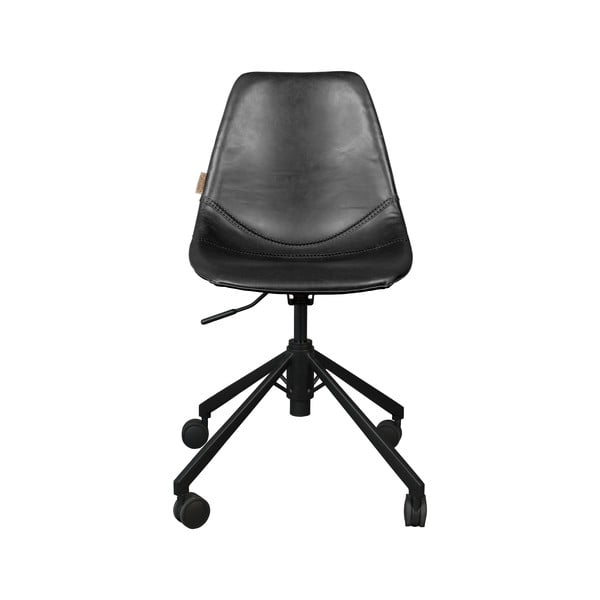 Sedia da ufficio nera su ruote Franky - Dutchbone-image-2