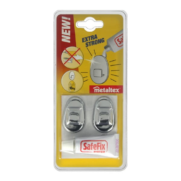 set di fissaggio senza foratura 2 pz - Metaltex-image-2