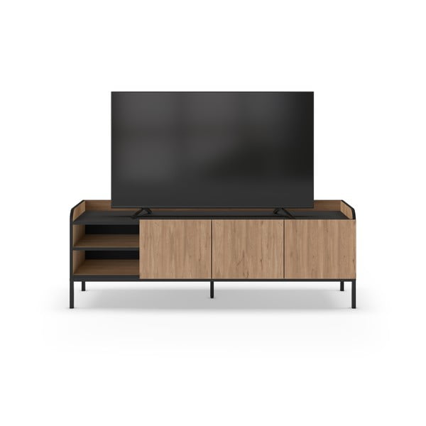 Mobile TV di colore naturale con effetto rovere 160x55x42 cm Adara – Marckeric-image-2