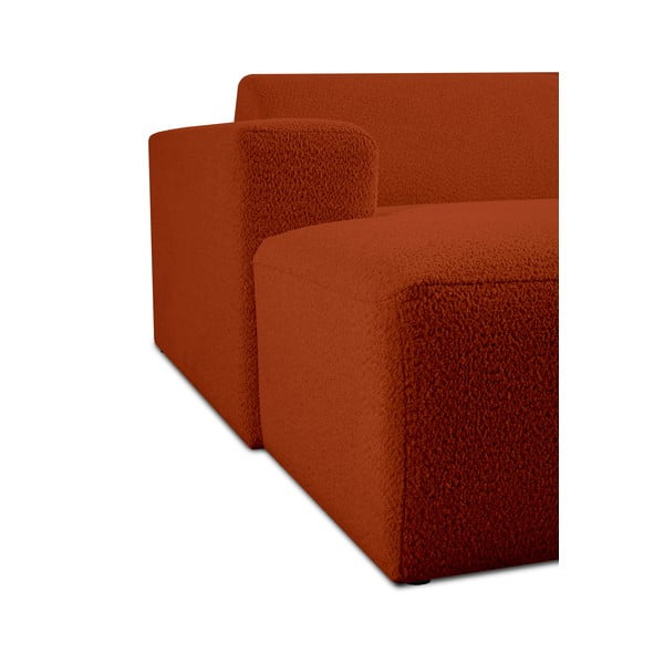 Modulo divano in tessuto bouclé color mattone (angolo sinistro) Roxy - Scandic-image-4