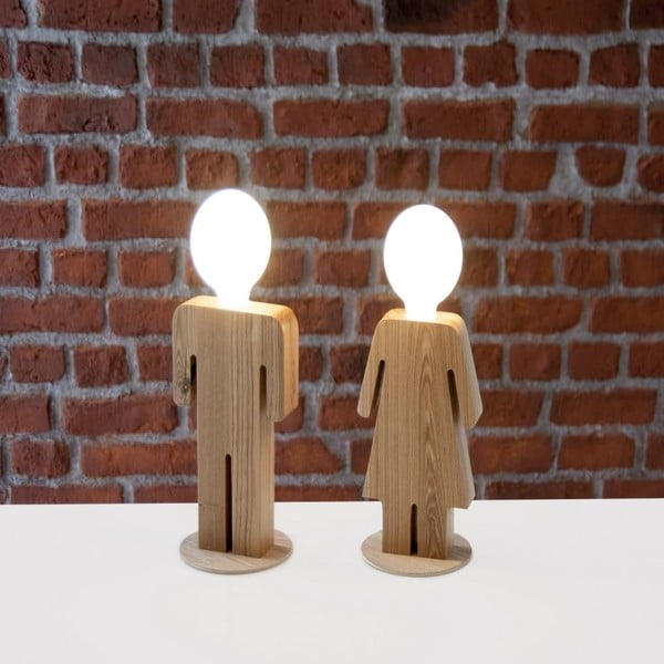 Lampada da tavolo in legno Lui&Lei - Homemania Decor-image-2