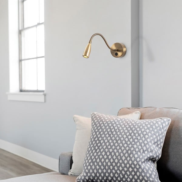 Lampada da parete LED dorata Reading – Opviq lights-image-1