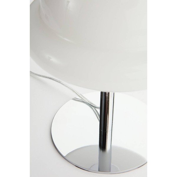 Lampada da tavolo bianca/color argento lucido in vetro opale (altezza totale 26 cm) Bubba – Jotex-image-4