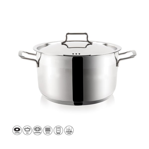 Casseruola in acciaio inox con coperchio Anett, 6,2 l - Orion-image-1