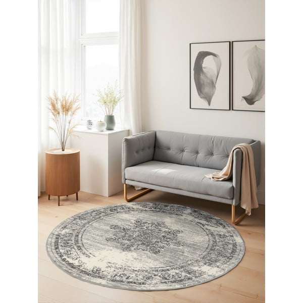 Tappeto rotondo grigio/color crema ø 160 cm Gloria Lydia – Hanse Home-image-2