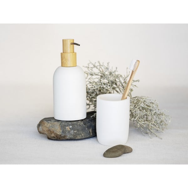 Portaspazzolino bianco opaco in poliresina Altavalle – Wenko-image-3