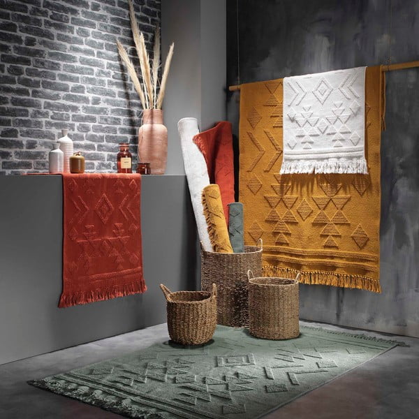 Tappeto lavabile giallo 60x90 cm Cilaos - douceur d'intérieur-image-2