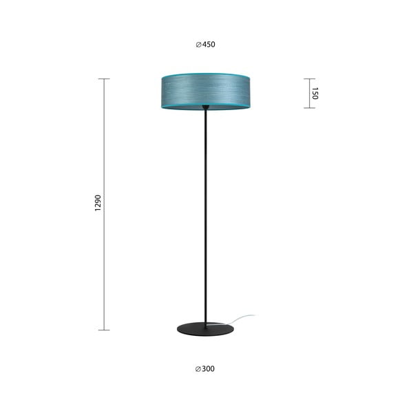 Lampada da terra blu (altezza 129 cm) Ocho - Sotto Luce-image-3