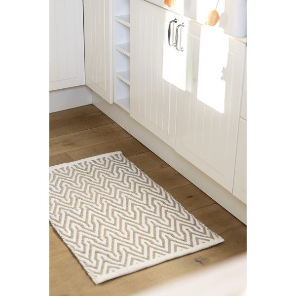 Tappetino per il bagno beige in plastica riciclata 50x80 cm Altai – Wenko-image-1