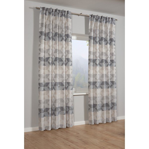 Tenda grigia 245x140 cm Jacquard - Gardinia-image-1