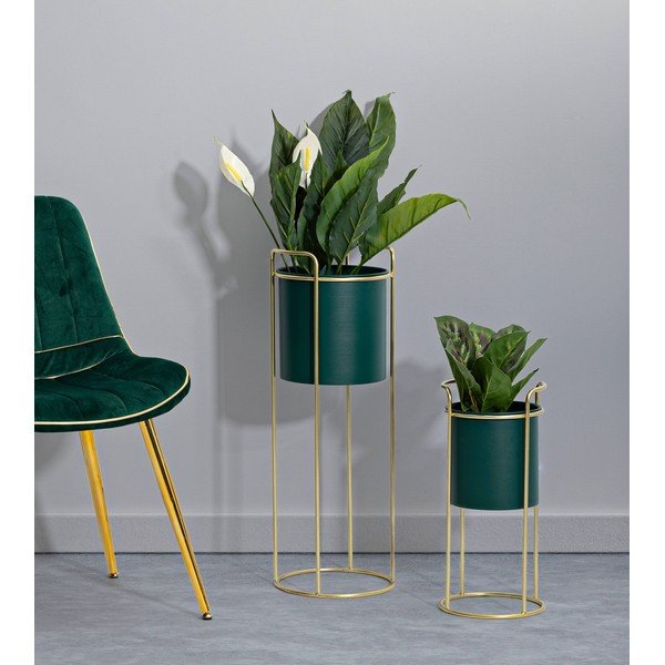 Set di coprivaso in metallo 2 pzø 24 cm Grent Slim - Mauro Ferretti-image-1