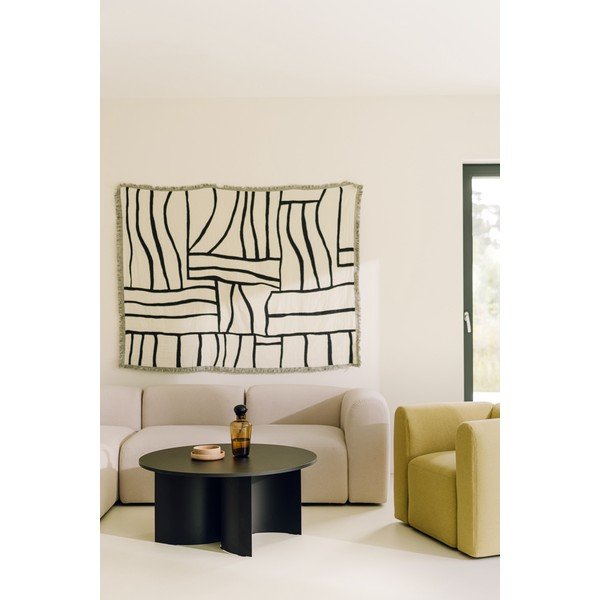 Tavolino da salotto rotondo nero con piano effetto frassino ø 95 cm Gavo – noo.ma-image-2
