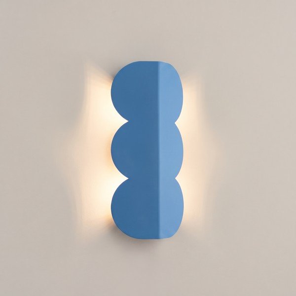 Lampada da parete azzurra in alluminio BISCUIT – Thoro-image-1