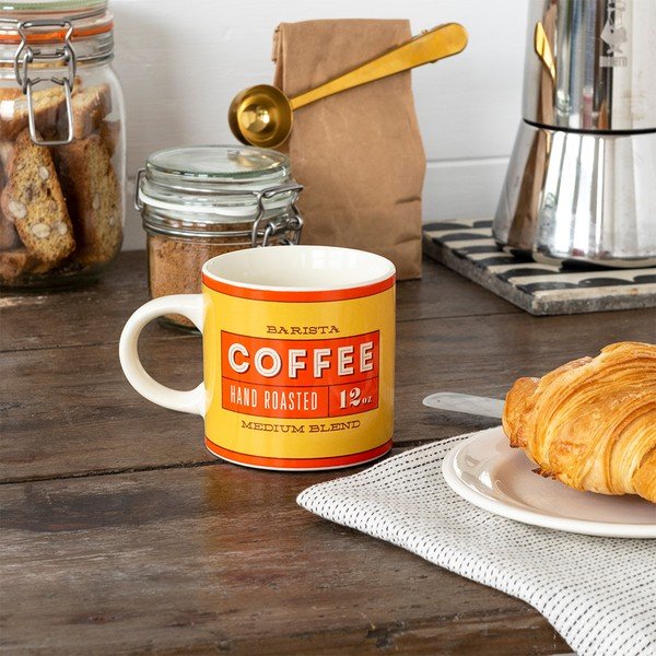 Tazza rossa/color crema in ceramica 350 ml Barista – Rex London-image-1